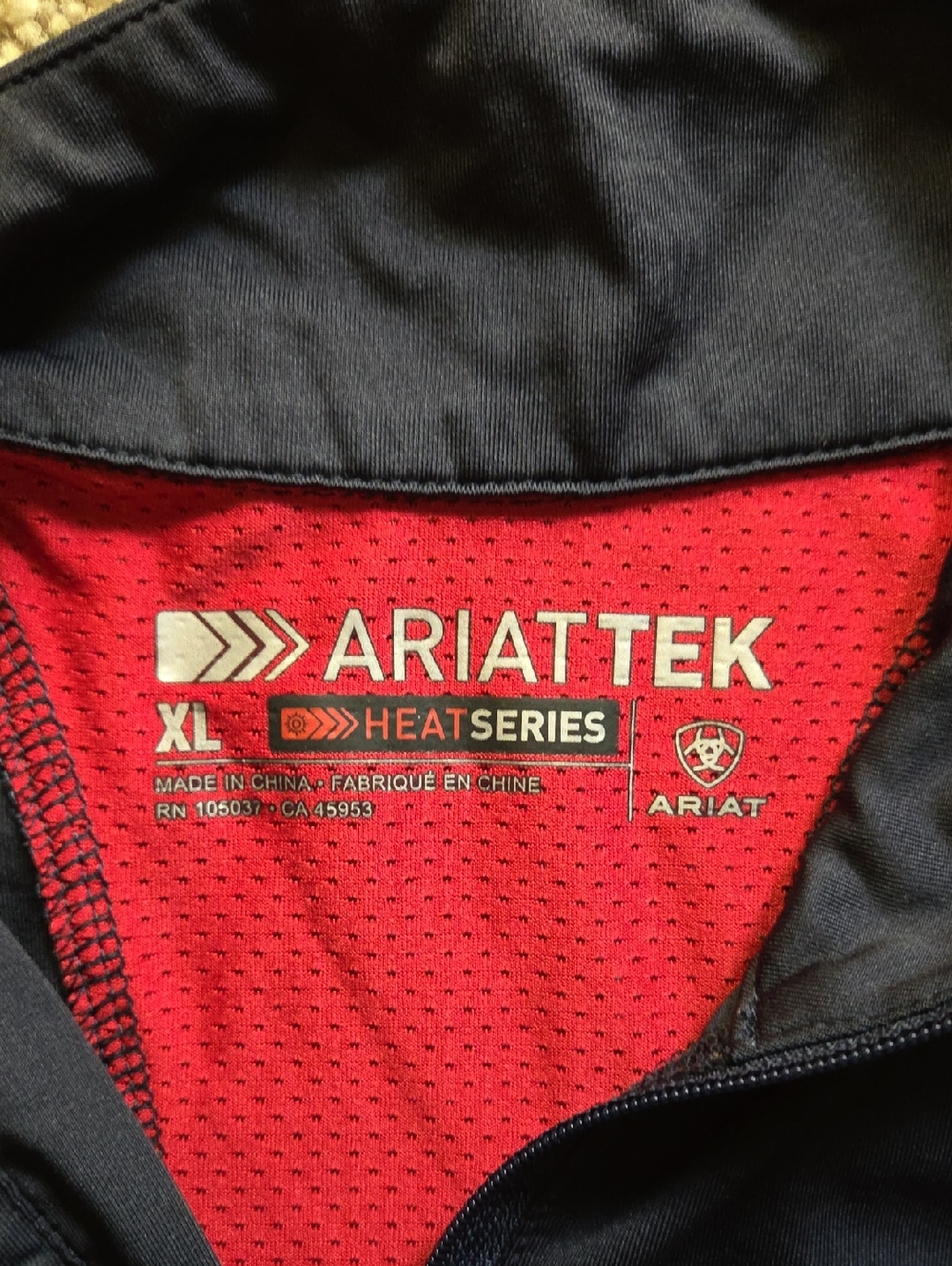 Ariat Black and Red Short Sleeve Polo Tee - Picture 2 of 3